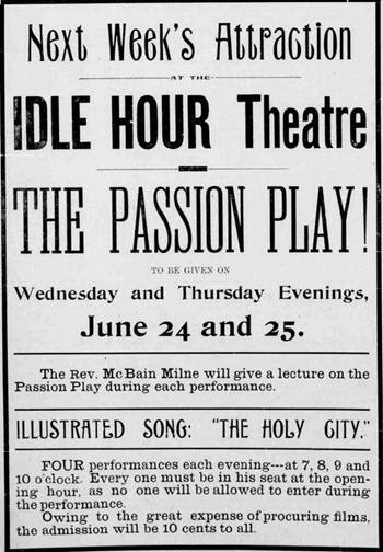 Idle Hour Theater - 19 Jun 1908 Ad (newer photo)